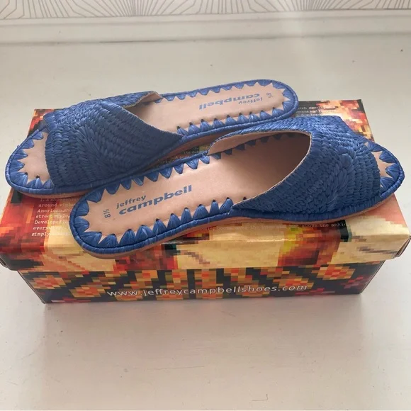 Woven blue sandals - Picture 1 of 5